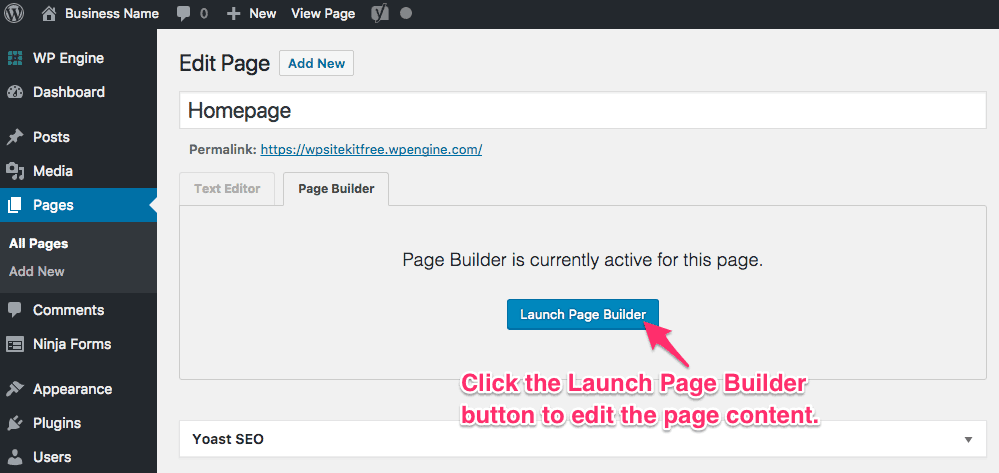 Launch Page Builder