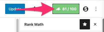 Rank Math score
